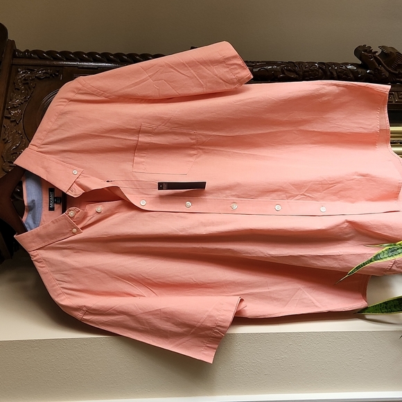 MIX & NY Other - NWT, 0255, MIX & NY, Men's Coral button down short sleeve shirt, size XL